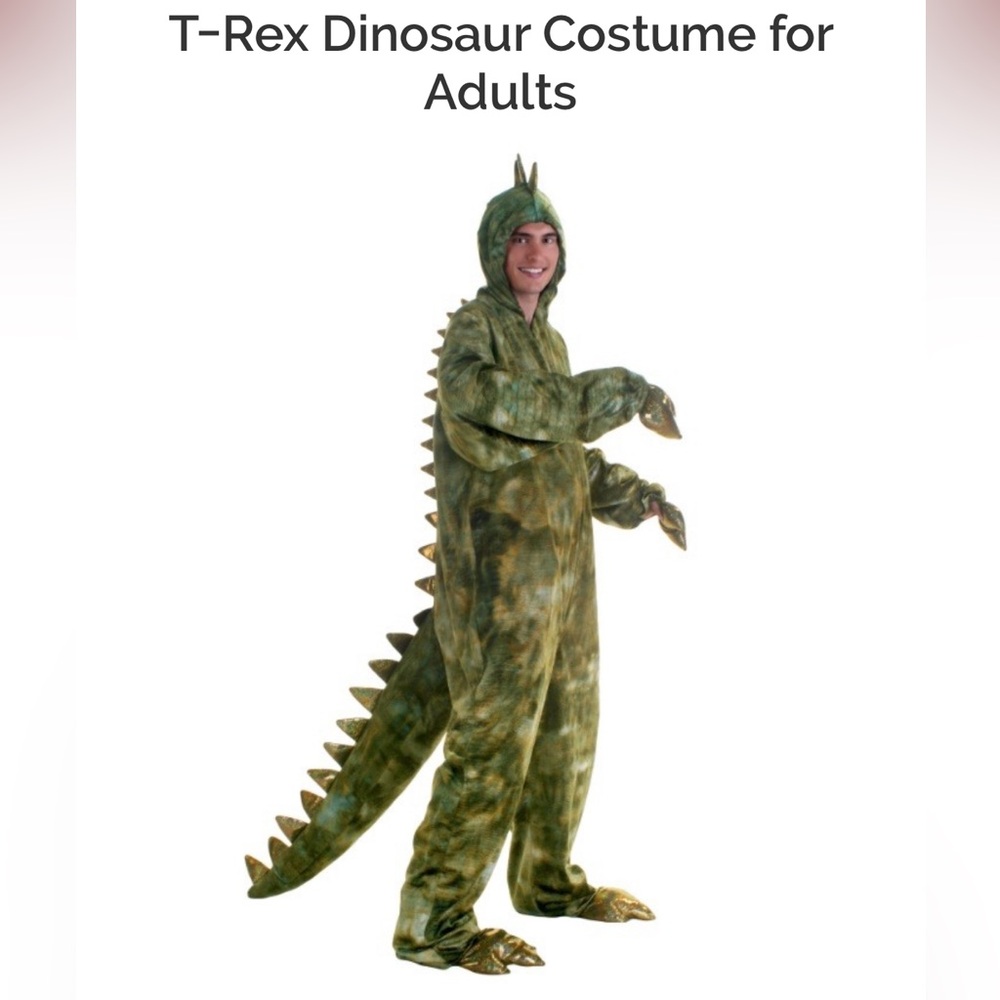 Princess paradise unisex small/medium T-Rex dinosaur costume gold green